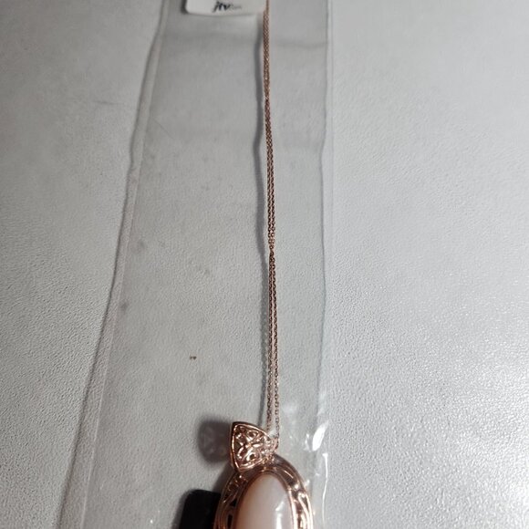 JTV Pink Opal 18K Rose Gold Over Silver Pendant - Picture 7 of 9